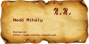 Nedó Mihály névjegykártya