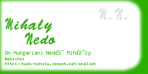 mihaly nedo business card